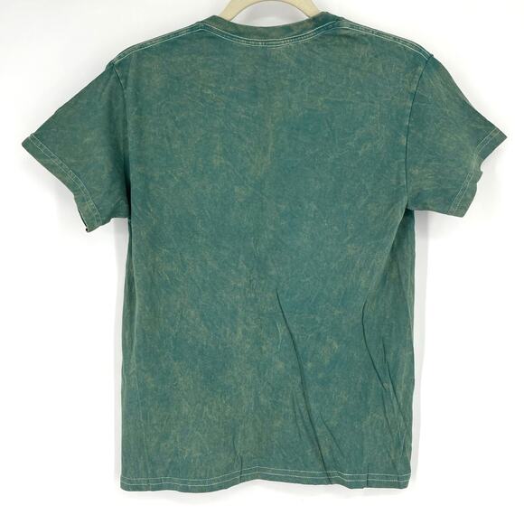 Officially Licensed Nirvana Smiley Face Tee Green Acid Wash Small - Picture 2 of 6